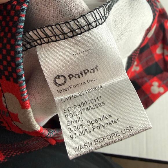 Disney Patpat Mickey Mouse Men's XXL Red Long Sleeve Shirt - Picture 8 of 10